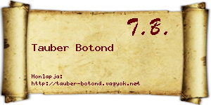 Tauber Botond névjegykártya