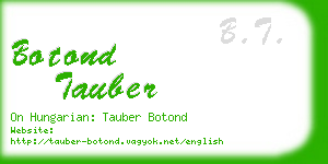botond tauber business card